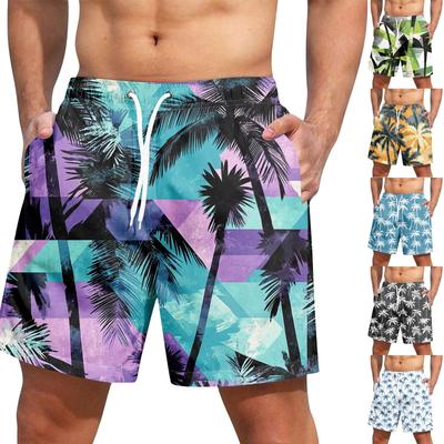 Men's Fashion Printed Elastic Waist Casual Yoga Pants Beach Shorts