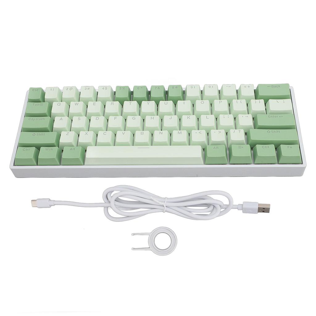 61 Key Mechanical Keyboard 60percent  Hot Swappable Red Switch 3 Mode 2.4G Bluetooth Wireless Wired RGB