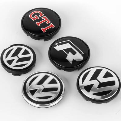 2025 Hot 4pcs 56/65/66mm Car Wheel Center Cap Hub Cover Badge For Volkswagen VW Golf R GTI Touareg Jetta GTD CADDY Polo Tiguan