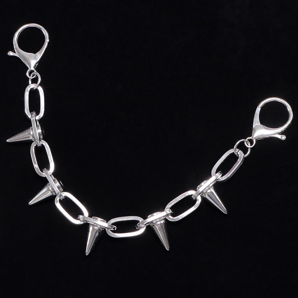 Trendy Multilayer Star Cross Rivet Pendant Bag Chain Accessory