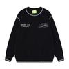 Unisex Luźny Sweter Dzianinowy z Jacquardowym Angielskim Wzorem Retro Streetwear Jesienny Codzienny Pulower
