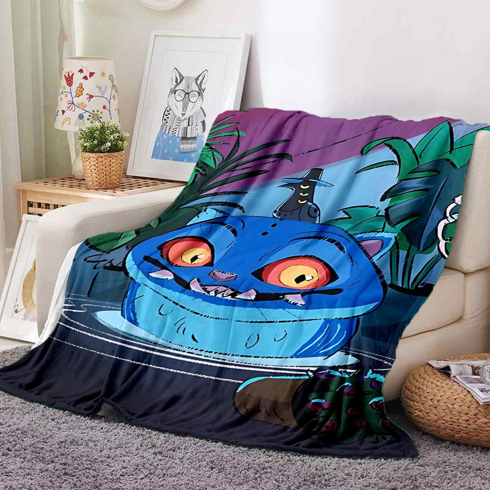 1pc K-Pop Demon Hunters Soft Skin-Friendly Flannel Blanket with Digital Printing, Various Sizes Available for Family, Friends, Birthday