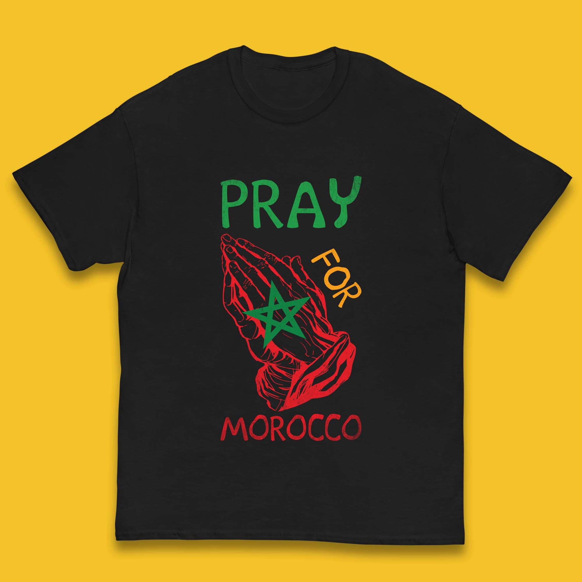 Pray For Morocco Stand With Morocco Support Morocco Stay Strong Morocco Earthquake Kids T Shirt 100