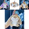 Cute Rabbit Plush Toy With Silver Keyring For Bag Accessory And Collection