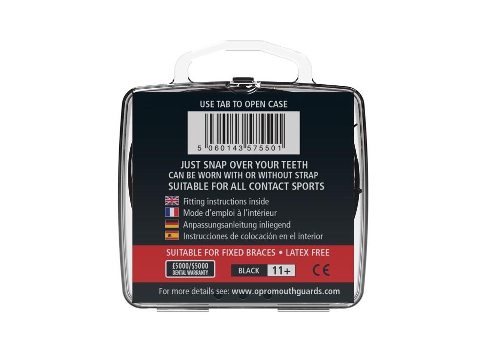 Opro Snap Fit Braces Mouthguard Black (for Braces)