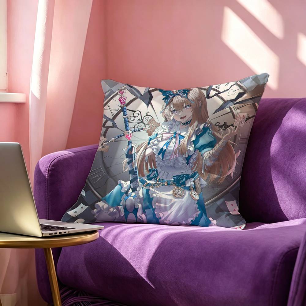 Anime Game Cool TTwistedWonderland Manga Pillow Case Square DoubleSided Sofa Cushion Cover Bedroom Bedside Pillow
