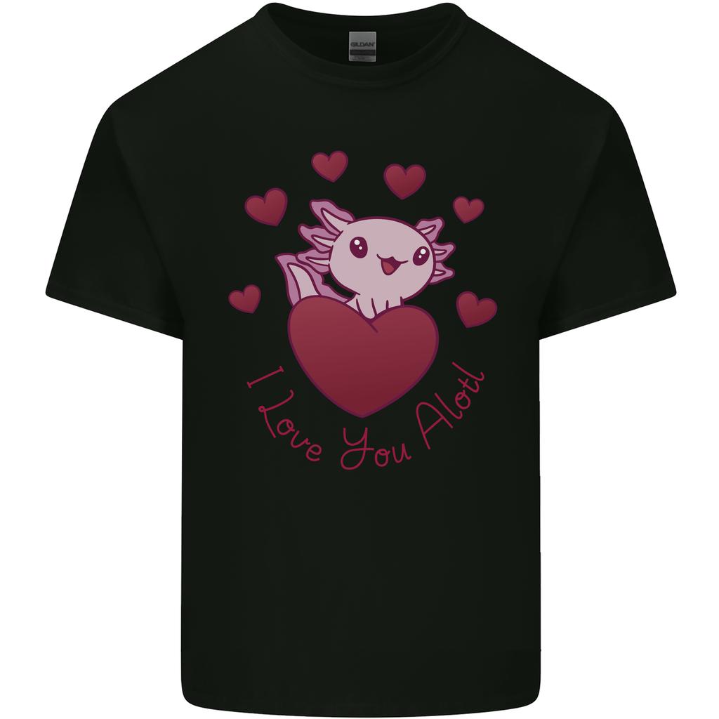 I Love You Allot Valentines Day Axolotl Unisexs Light Cotton TShirt