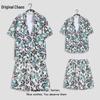 Hawaiian Floral Beach Resort Unisex Two-Piece Set: Loose Short Sleeve Shirt & Shorts