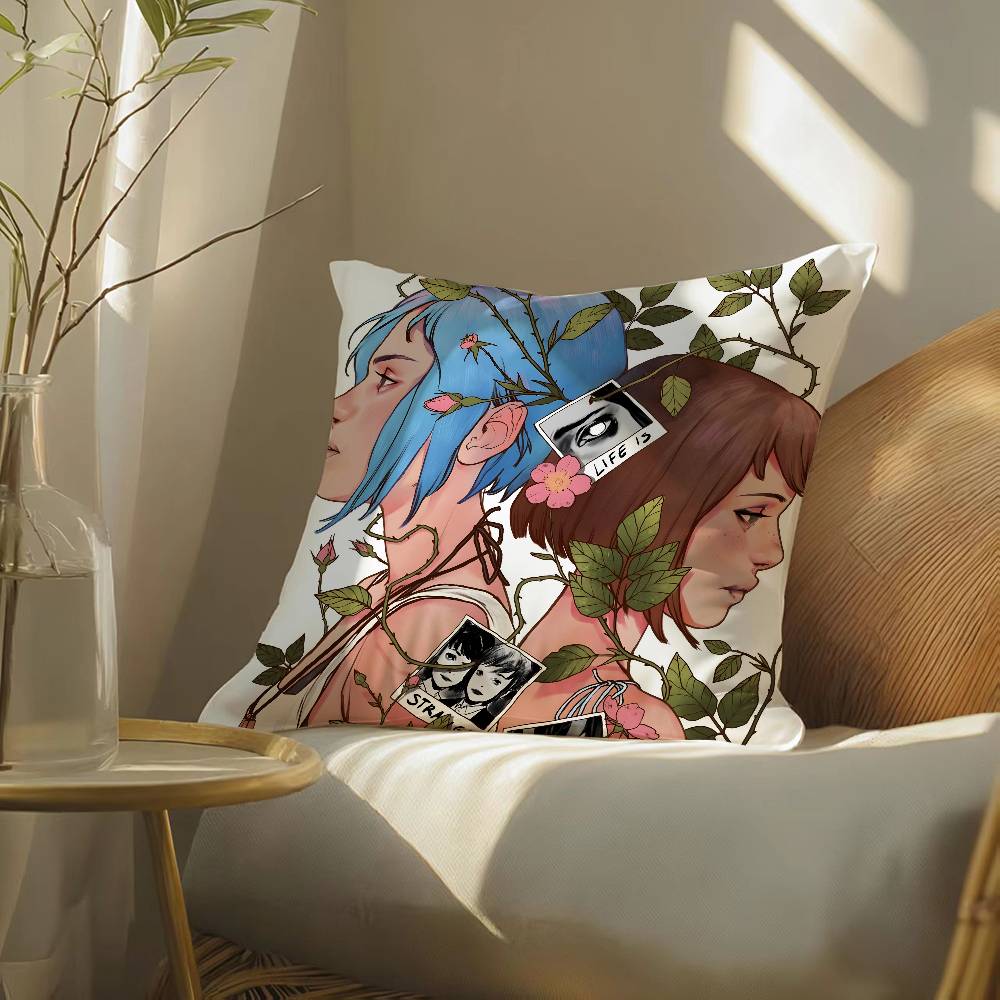 Game Life Is Strange-S Pillow Case Silky Elegant Comfort Sofa Bed  Invisible Zipper Beach Pillowcase