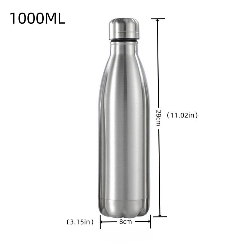 Stainless Steel Water Bottle Drink Bottle for Cycling Sport Travel Cups Leakproof Portable Water Bottles 500 750 1000ml Gym Cup