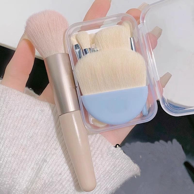 6 Stücke Mini Box Make-Up Pinsel Tragbare Kosmetik Powder Foundation Blush Blending Concealer Make-Up Pinsel Schönheit Make-Up-Tools