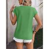 Women's Casual Solid Color O-Neck Short Sleeve Top for Spring/Summer