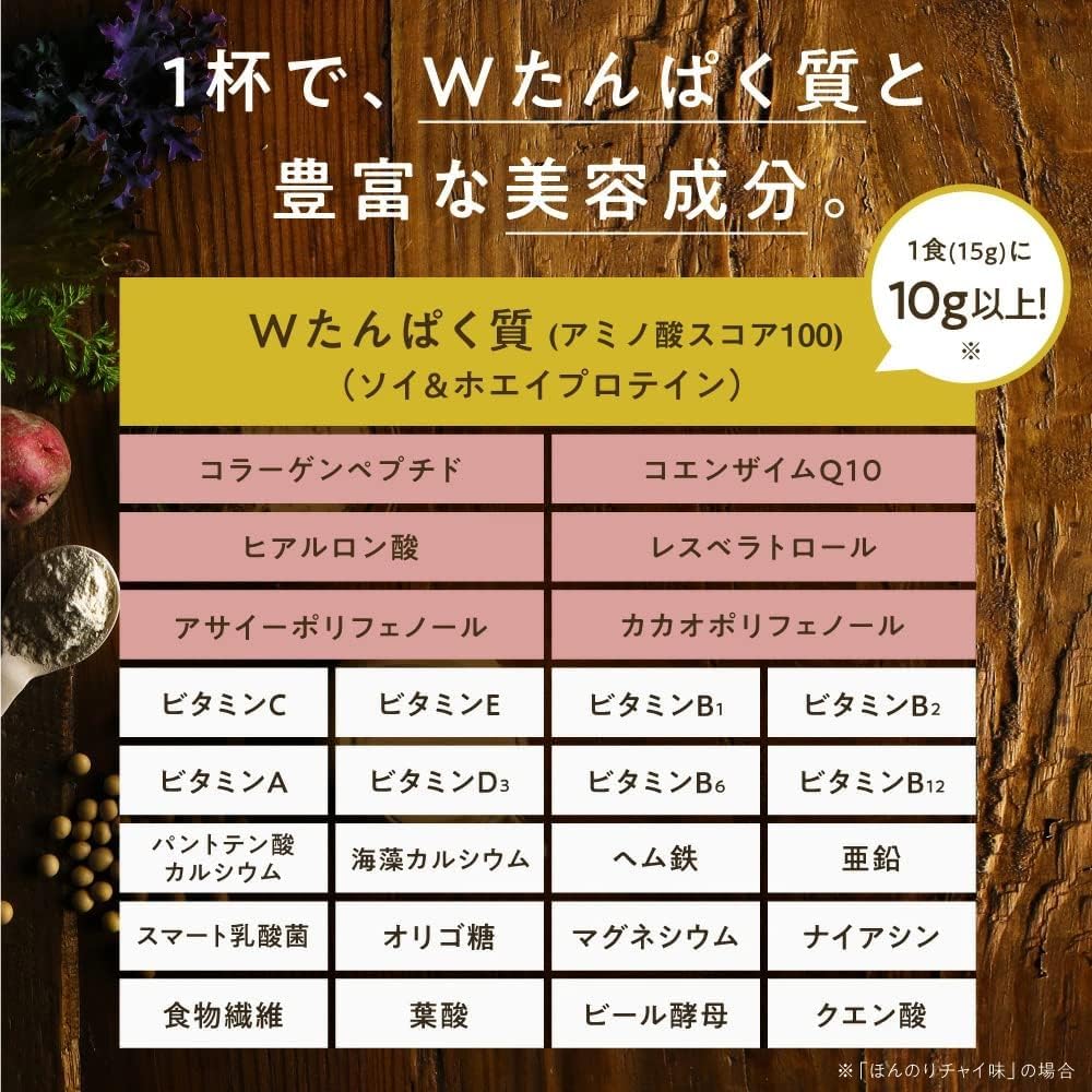 Tamachan Shop Protein Otome 2-Pack Set (Hannari Uji Matcha 260g x 2 Bags) Double Protein Whey & Soy, Low Calorie, No Artificial Sweeteners or