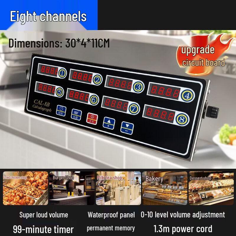 Commercial Multi-channel Kitchen Timer