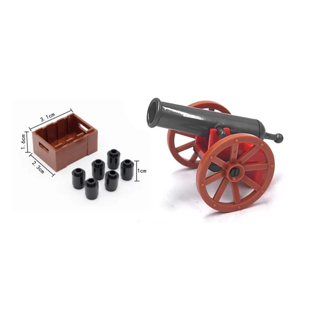 MOC Military Building Blocks Figure Napoleon Wars Soldier Accessories Weapon Cannon Sandbag Army Pirate Mini Brick gift X003 DIY