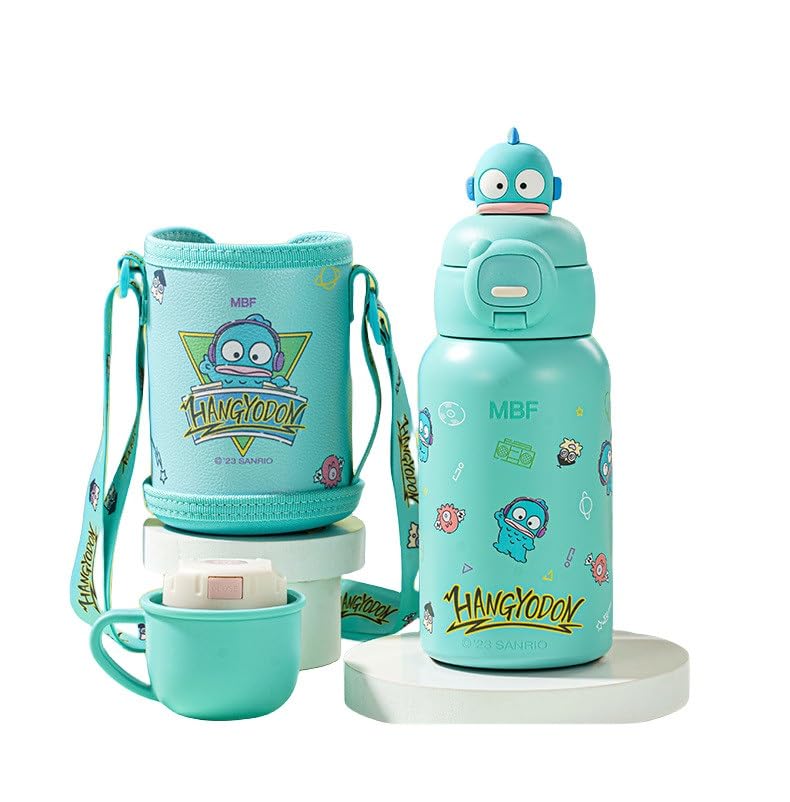 

Hangyodon, My Melody, Pochacco, Hello Kitty, and Cinnamoroll Thermos Cup with Cup Sleeve and Double Lid, Insulates Hot and Cold Water, Leak-Proof,