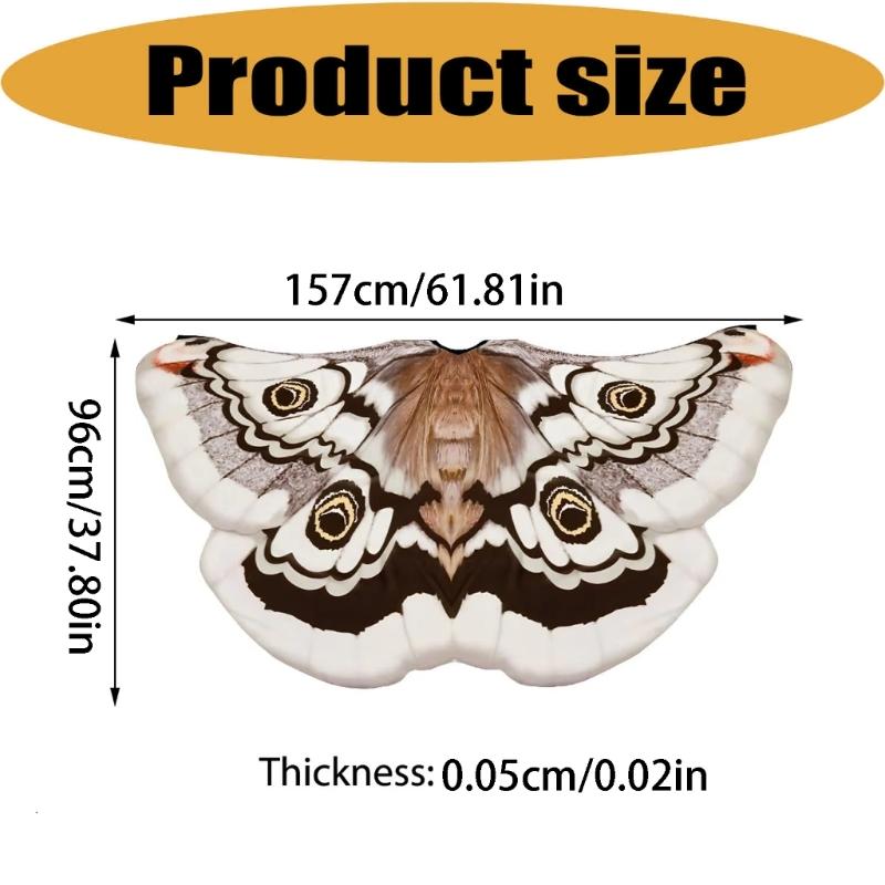 Elegant Moth Themed Costume Polyester Butterfly Wing Shawl Perfect For Halloween Event And Themed Parties