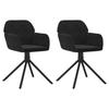 Dining Room Chairs 2 Pcs Swivel Black Velvet
