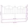 Replacement Headboard Metal Black 160 Cm