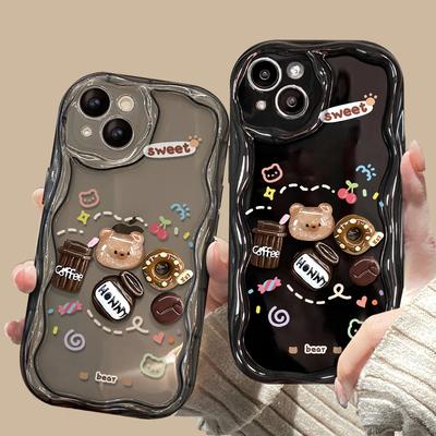Coffee Bear Doll Applicable To Apple 14promax Mobile Case IPhone13 Cute XS/XR Silicone Soft Shell