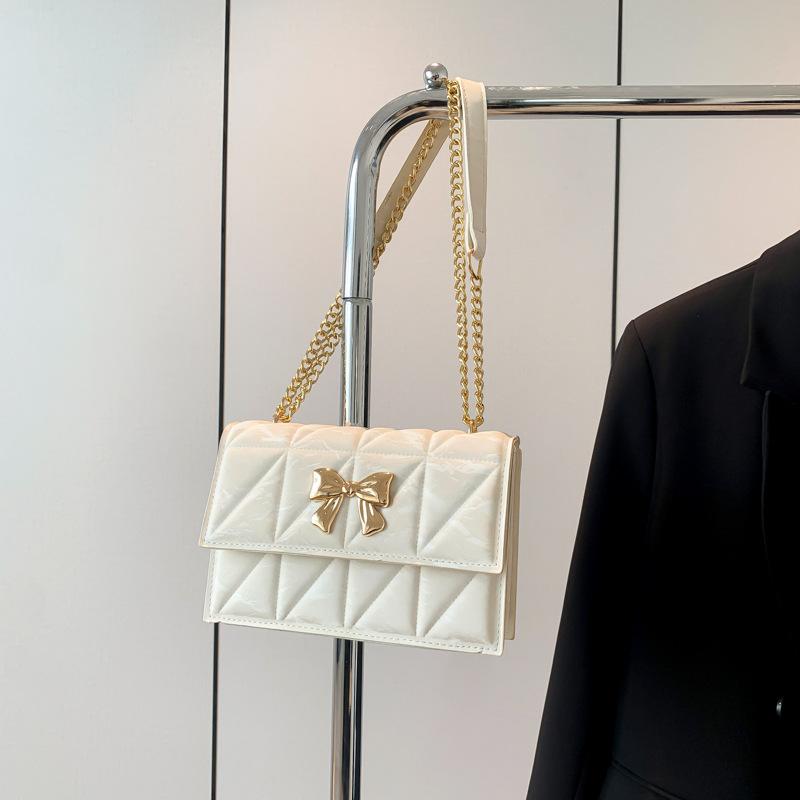 Small bag woman 2025 summer new beautiful bow fashion Korean version foreign style one shoulder messenger bag small square bag woman