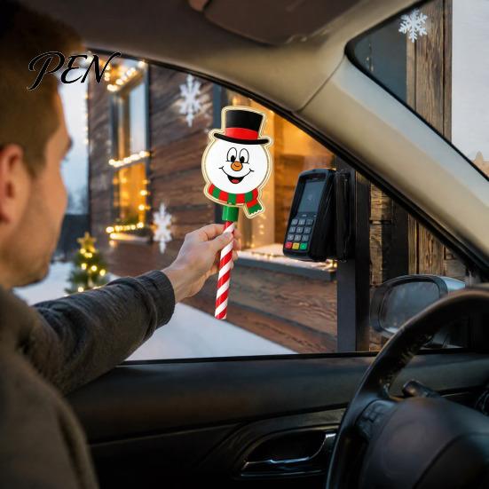 Creative Christmas Gift for Magic Lovers Tap-to-Pay Wand, Candy Cane Handle Credit Card Holder, Cute Contactless Payment Wand Santa Snowman