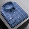Nouveau dans Chemise Surdimensionnée Manches Longues 100% Coton Chemises pour Hommes Coupe Ajustée Formel Uni Chemise à Carreaux Décontracté Hauts Designer Vêtements Noirs