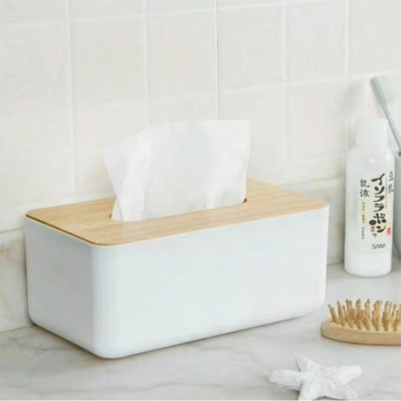Japanische minimalistische Holzabdeckung Schreibtisch, Heim-Taschentuchbox, Aufbewahrung, Papierlade, Autogeschenk