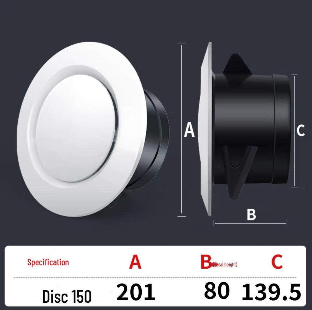 ABS Round Air Ventilation Duct: Indoor Fresh Air, White Exhaust Air Intake