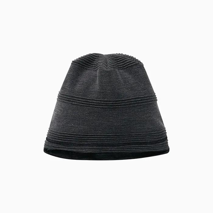 REVERSIBLE LAYERED BEANIE, CHARCOAL
