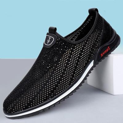 Neue Lochschuhe Sommer atmungsaktive Mesh-Schuhe Freizeitschuhe Herrenschuhe Stoffschuhe rutschfeste Schuhe Herren