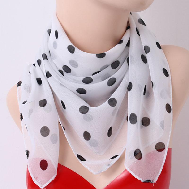 Multi-Season Chiffon Silk Scarf Versatile 65cm Square for Sun and Neck Protection