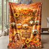 Gnomes Celebrate Autumn Theme blanket Lightweight Warm Flannel Blanket Decorative Throw Blanket for Home Decoration