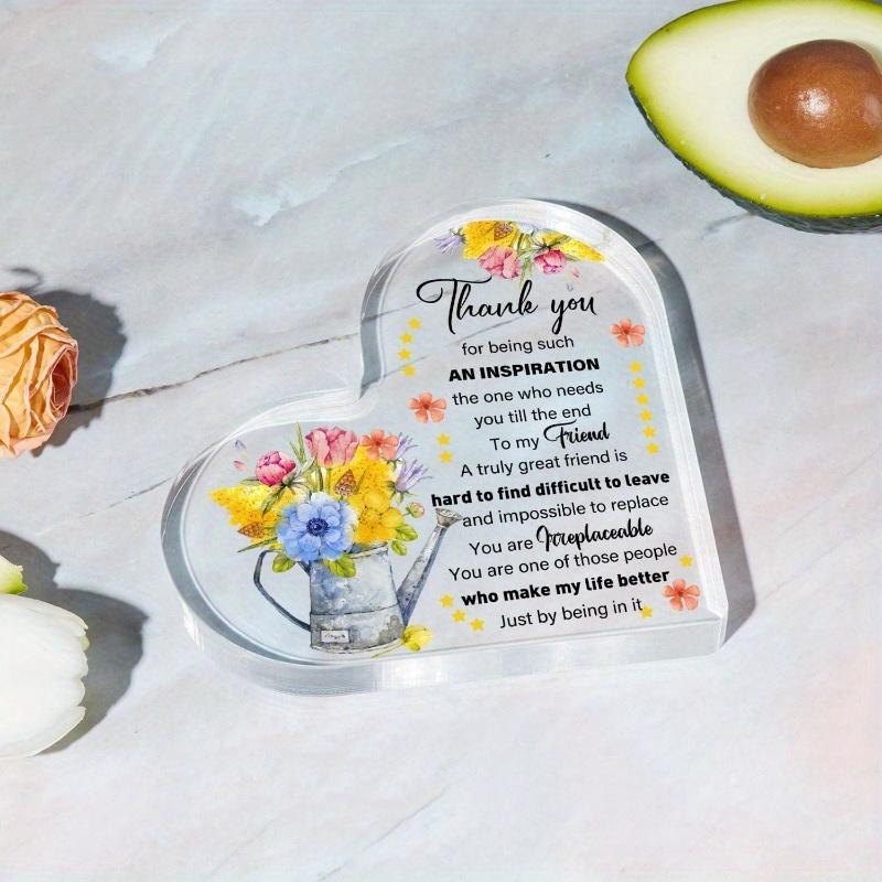 Thank You Friendship Paperweight - Cute Desk Gift for Bestie & Sister