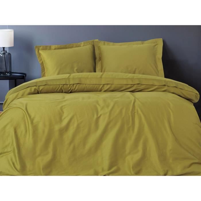 Bedding Set - 1 Duvet Cover 220 X 240 Cm + 2 Pillowcases 60 X 60 Cm - Sateen 100% Cotton - Green