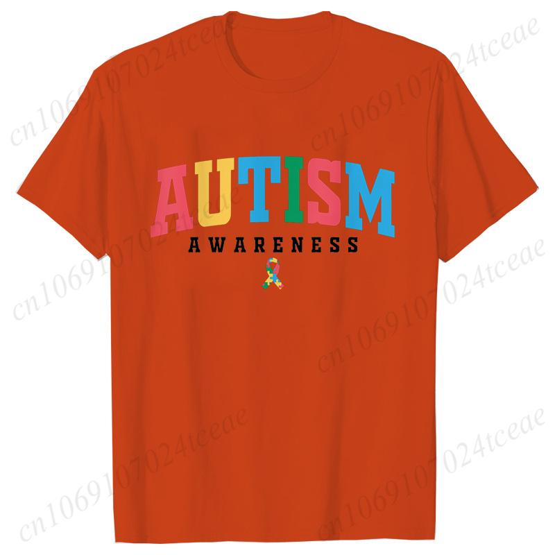 Autism Awareness T-shirts for Women Clothing Retro Autism Awareness Month Shirts Female T-Shirt Harajuku Graphic Y2k Tops