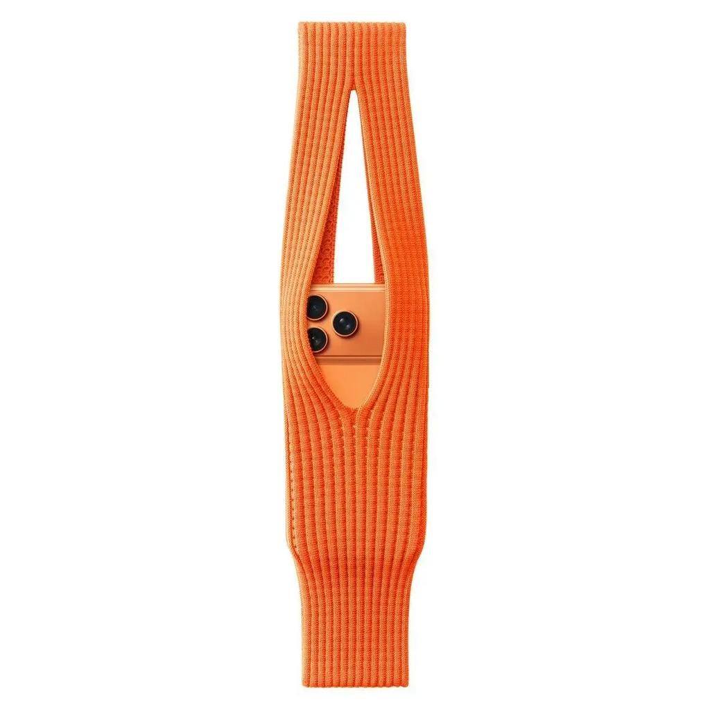 Oficial pentru IPhone 17 Pro Max 16 15 14 13 12 Geantă Tricotată de Buzunar ISSEY MIYAKE 80cm Îngroșată Iarnă Stil Ins Geantă Tricotată Husă Telefon