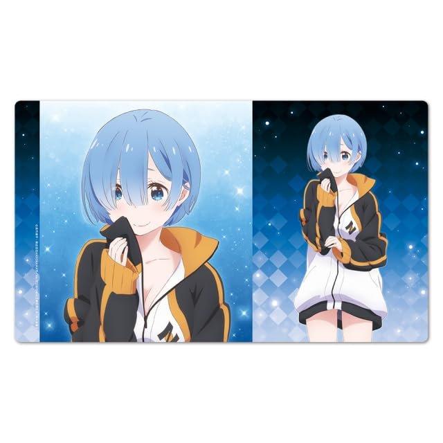 azumaker Re:ZERO Starting Life in Another World Rem Subaru's Jersey Ver. Character Rubber Playmat Desk Mat 600x350mm