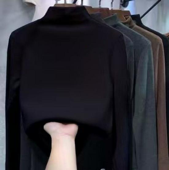 Camiseta Térmica de Forro Polar para Niños, Manga Larga, Cuello Semi Alto, Capa Base para Niños y Niñas (Edades Medianas a Mayores), Ideal para Otoño/Invierno