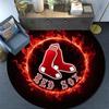 Boston Red Sox2 Round Area Rug,Carpet Rug for Living Room Bedroom Sofa Playroom Decor,Non-slip Floor Mat