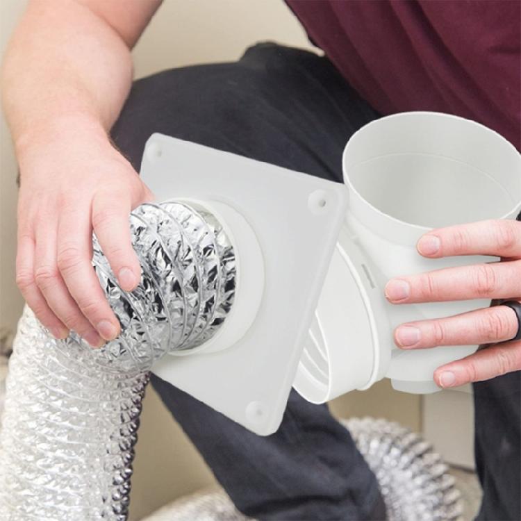 Duct Hose Dryer Vent Hose 90 Degree Dryer Vent Elbow Aluminum Flexible Duct for Heating Cooling Ventilation and Exhaust