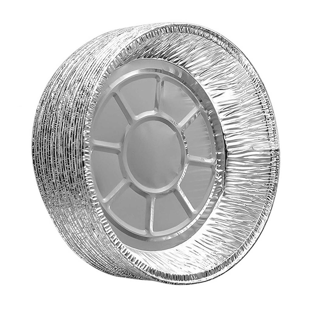 50 Stück 7 Zoll Einweg-Aluminiumfolien-Teller Runde Zinnfolien-Kuchenformen für Heißluftfritteusen Backen Kochen Lagerung Braten