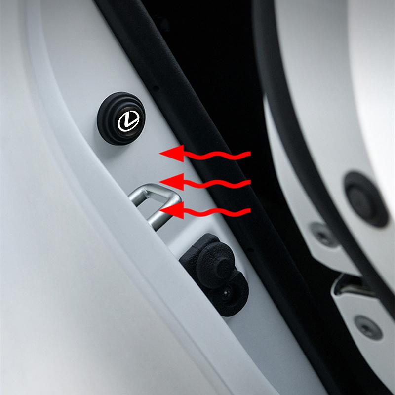 Car Door Shockproof Gasket Shock Absorbing Buffer Pad Sticker Tire Valve Cap For Lexus F Sport ES LM GS IS NX RX LX IS250 IS430