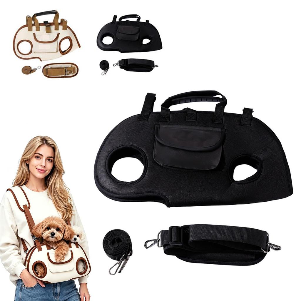 Honden Reisrugzak met Riembevestiging, Ademend, Draagbaar, Schouder- en Crossbodyband voor Wandelen en Hiken