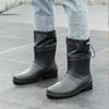 Men's Waterproof High-Top PVC Rubber Boots: Mid-Calf Rain & Construction Labor Protection Shoes