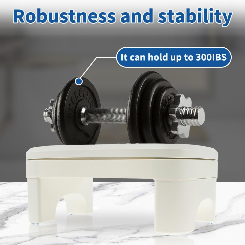 Toilet Hocker mit Aufbewahrungsbox Höhenverstellbar Rutschfest Badezimmer Hocker Kack Töpfchen Waschraum Hocken Beinerhöhung