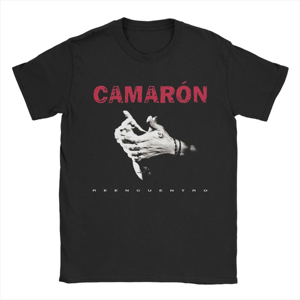 Camiseta para Hombre Camarones De La Isla Cantante de Flamenco Camiseta de Algodón Manga Corta Camisetas de Camarones de la Isla Cuello Redondo mercancía Tallas Grandes
