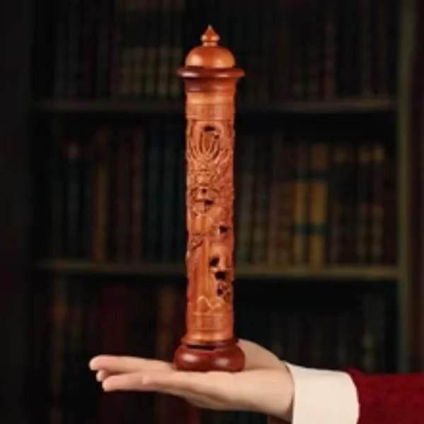 

Vertical Redwood Solid Wood Incense Burner Wooden for Incense Sticks 29cm Living Room Stick Incense Base Home Decoration белый