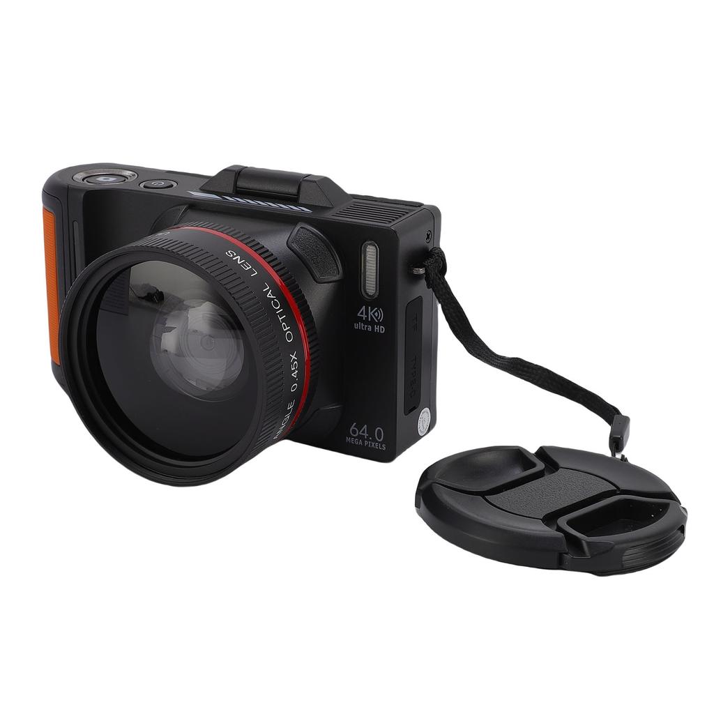 64MP Digital Camera HD 4K Photography Portable Compact Camera with 3in Screen 18X Zoom Anti Shake Auto for Travel