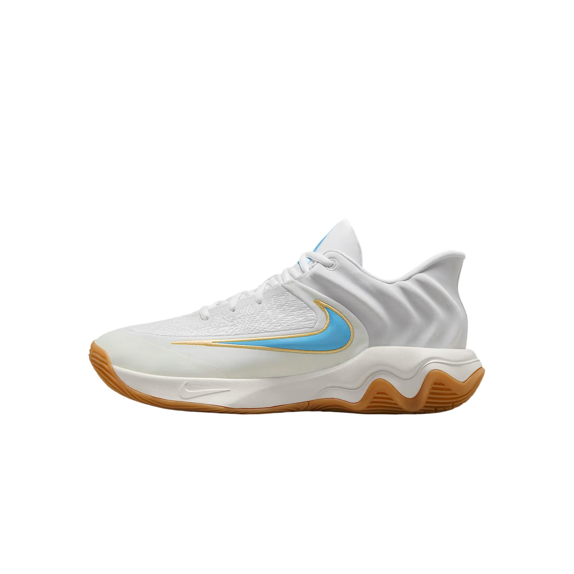 

Кроссовки унисекс Nike Giannis Immortality 4 EP Coconut Milk Aquarius Blue Белый Командно-Золотой Резиново-Желтый FQ3681-101 44.5